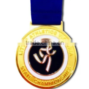 Newest Fashion Zinc Alloy Olympic Custom Metal Medal With Ribbon thumbnail-1