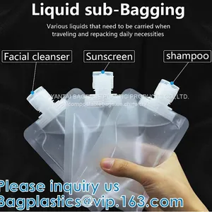 Liquid Sub Bagging, Sanitizer Lotion, Fluid Bottles, Travel Bag, TSA Approved Container Bag, Squeeze Pouch thumbnail-1