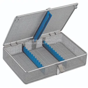Perforated Micro Instrument Baskets With Lids Precision Stainless Steel Baskets thumbnail-1