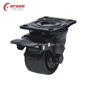 Low Center of Gravity Castors 1200 Lbs 3 Inch Glass Reinforced Nylon Swivel Caster Wheels W/Metal Brakes thumbnail-1