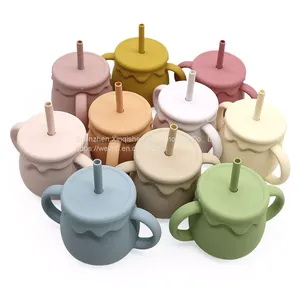 Brand New for Babies Educational Food Grade 360 Trainer Cup and Snack Catcher Mushie Snack Snack Cup Holder thumbnail-1