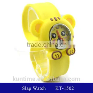 Cute Tiger Slap Watch Glass Face Quartz Movt Silicone Strap Details Quartz Watches thumbnail-1