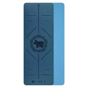 Custom Print Logo Eco-friendly Thick Anti Slip Tpe Yoga Mat Manufacturer thumbnail-3