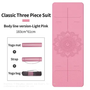 Custom Logo Fitness Equipment Soft Natural Tpe Yoga Mat Material Eco-Friendly TPE Yoga Mat thumbnail-2