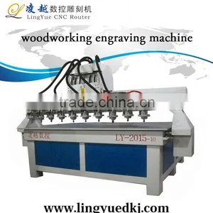 10 Spindles Wood Working Engraving Machine CNC Router Engraver thumbnail-1