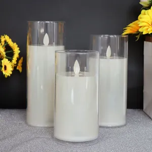 Led Candle Light Electronic Battery Power Candles Flameless Flicker Candles for Wedding Decorative Light thumbnail-3