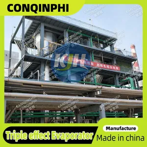 Double-effect Falling Film Evaporator for Food Processing, 500kg/h, Steam Heated, Sanitary Design thumbnail-4