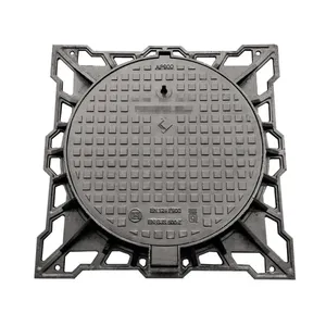Jingdong Ductile Iron Manhole Cover for Highway Pedestrian Zones Rectangles Custom Sizes (600*600/800*800) Casting Services thumbnail-1