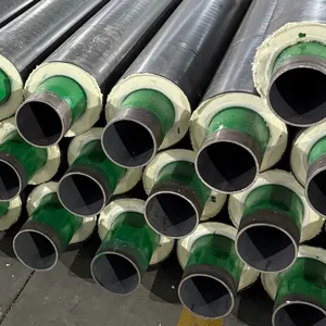 Custom Size Polyurethane Foam Insulated Steel Pipe Underground Hot Water Heating Pipeline thumbnail-2