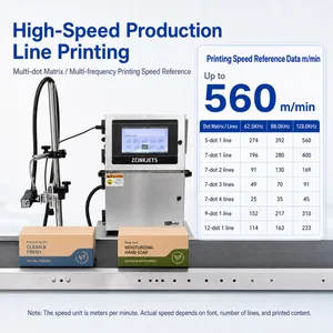 Small Character CIJ Inkjet Printer for Paper Carton Packaging Boxes Date Batch Code Printing thumbnail-2