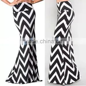 Hot Selling Woman Chevron Skirts Wholesale Plus Size Clothing thumbnail-1