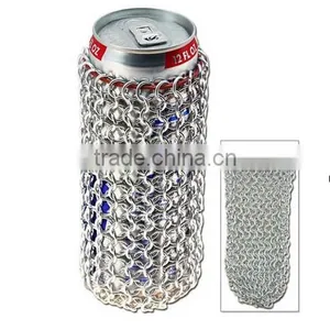 Stainless Steel Chainmail Can Sleeve Bag, Stainless Steel Chainmail Bottle Holder Bag thumbnail-1
