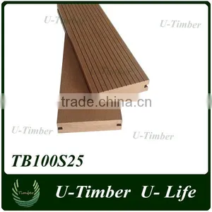 Colourful on Line Embossed Wood Grain Wpc Decking Exported to Europe thumbnail-3