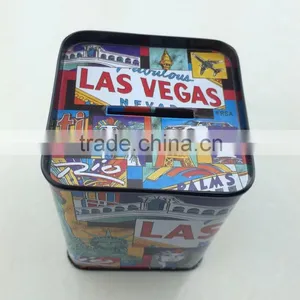 Rectangle Coin Bank Collection Tin Cans thumbnail-3