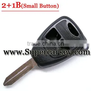 Best Quality 2+1 Button Remote Key Case With Small Panic For Chrysler Jeep Dodge thumbnail-1