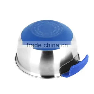Silicone Bottom Deep Mixing Salad Bowl Steel With Silicon Handle Supplier's Choice thumbnail-5