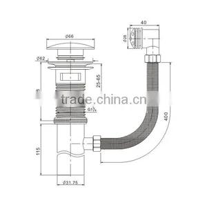 Good Quality Push Button Oil Rubbed Pop Up Drain Basin Plug thumbnail-2
