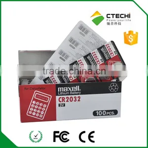 Maxell Blister Card Maxell CR2032 3V Button Cell for Watch/calculator thumbnail-1