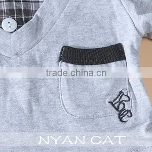 2016 New Arrival Baby Boy Kids Clothes Handsome Boy Jumpsuit Boy Lapel Rompers thumbnail-5