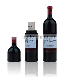 Pastic 2.0 Pendrive Red Wine Bottle USB Flash Drive thumbnail-1