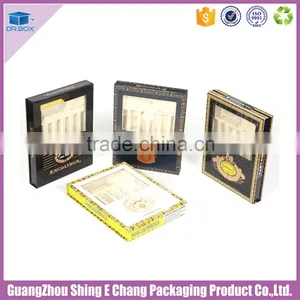 Luxury Black Color Paper Print Cigar Package Box With a Clear Window thumbnail-2