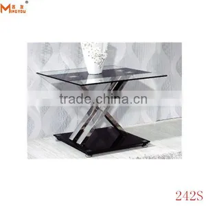 China New Design Stainless Glass tv Stand thumbnail-4