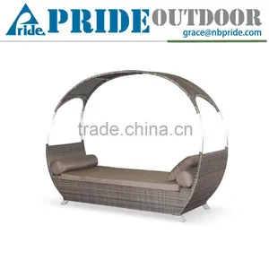 Personality Beach Luxury Rattan Wicker Daybed With Canopy Sofa Outdoor Furniture Classic Daybed thumbnail-1