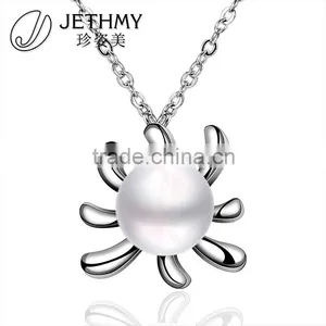 Handmade Korean Sunflower SGS Certification Imitation Pendant Jewelry Pearl thumbnail-1
