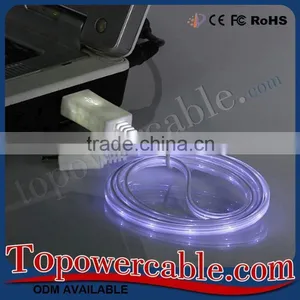 China Supplier Premium Hi-Speed Charging USB Cable With LED Light thumbnail-2