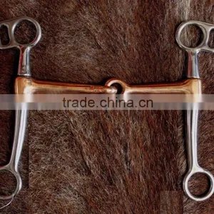 Copper Mouth Long Shank Tom Thumb Snaffle Horse Bit Tack Veterinary Instruments and Equipment Best Quality thumbnail-1