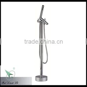 Italian Style Modern Design Brass Bath Filler Floor Mounted Bathtub Faucet thumbnail-3