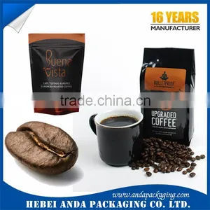 Gravure Printing Glossy Coffee Wrapper/Coffee Bean Packaging Bags/ Aluminum Foil Stand up Pouch for Drip Coffee Bag thumbnail-1