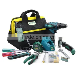 35pcs Home Use 12V Li-ion Battery Charged Electric Drill Set Electrician Repair Tool Bag Domestic Use Tool Set thumbnail-2