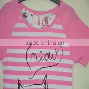 Cotton Net Plain Cat Baby Girl Tshirt thumbnail-3