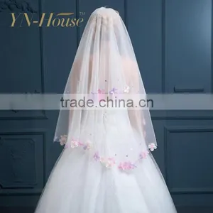 Belly Dance Silk Face Indian Muslin Wedding Veil thumbnail-3