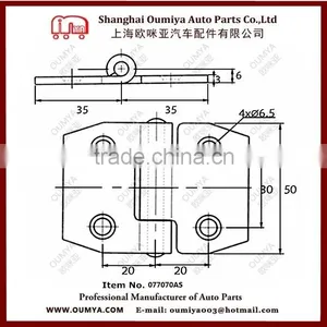 Stainless Steel Metal Cabinet Door Hinge 65x55 077070AS thumbnail-3
