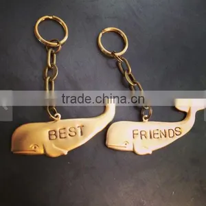 Gold Shark Alloy Keychains Best Friends Keychains thumbnail-1