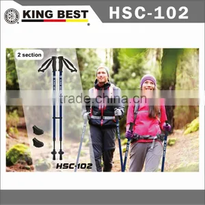 KING BEST 2016 Wholesale Carbon Trekking Pole 2-SECTION Hiking Mountaineering Stick thumbnail-3