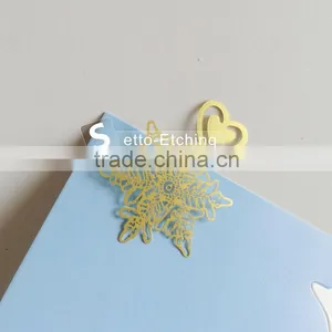 Snowflake Metal Etching Bookmark Design From China thumbnail-1