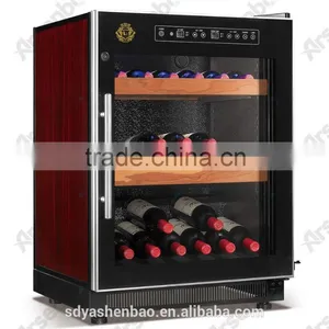 Red Wood Grain Compressor Beer Refrigerator thumbnail-1