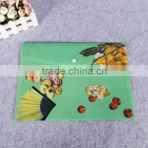 Logo Printed Button Plastic pp File Folder a4 Plastic Hanging File Holder Horizontal Document Folder thumbnail-1
