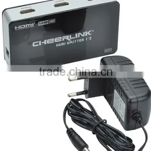 CHEERLINK 2 Port 1080P/3D HDMI Splitter 1.4 Connects to Source Such as DVD, Satellite, Cable Box, PC, PS3 thumbnail-1