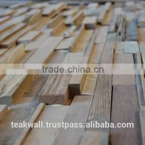 Recycled Teak Wood Wall Mozaics thumbnail-1