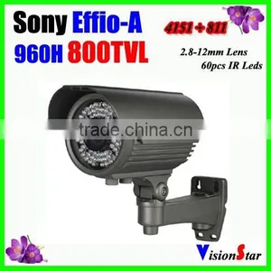 Surveillance Cam System Outdoor OSD Menu 60pcs IR Leds 50M Night Vision 800TVL Sony Effio-A 4151+811 Outdoor Bullet Camera thumbnail-1