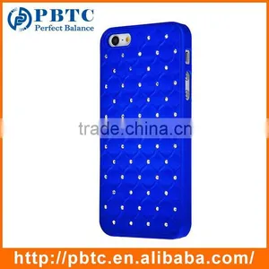 Set Screen Protector Stylus And Case For Iphone 5 , Hard Plastic Dark Blue Bling Diamond Guangzhou Mobile Phone Shell thumbnail-1