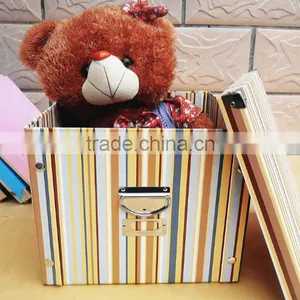 Home Furnishing Paper Storage Box With Iron Handle thumbnail-1