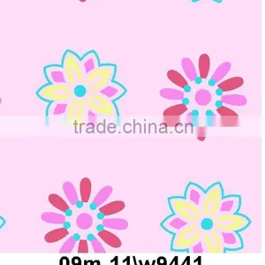 Lovely Flower Print Flannel Fleece Fabric thumbnail-1