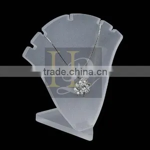 Frosted Acrylic Necklace Jewelry Display Stand thumbnail-1
