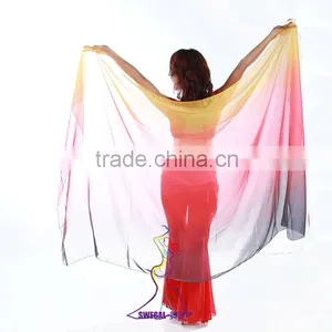 SWEGAL Wholesale Belly Dance Silk Fan Dance Use Costume Many Colors Choose thumbnail-4