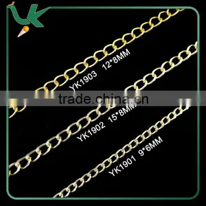 Golden Aluminium Jewelry Chain Wholesale thumbnail-1